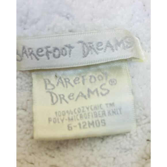 Barefoot Dreams Sz 6-12 Mths Wht 100% Cozy Chic Poly Microfiber Knit LS Sweater - Picture 3 of 4